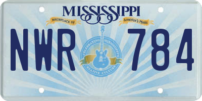 MS license plate NWR784