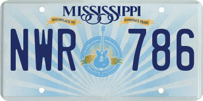 MS license plate NWR786