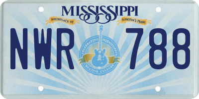 MS license plate NWR788