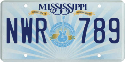 MS license plate NWR789