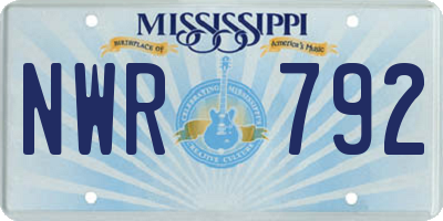 MS license plate NWR792