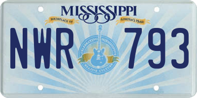 MS license plate NWR793