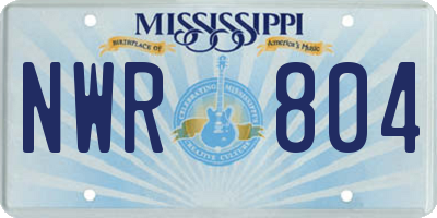 MS license plate NWR804