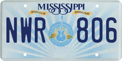 MS license plate NWR806