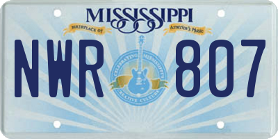 MS license plate NWR807