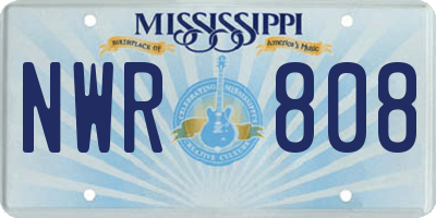 MS license plate NWR808