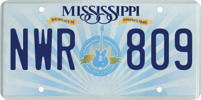 MS license plate NWR809