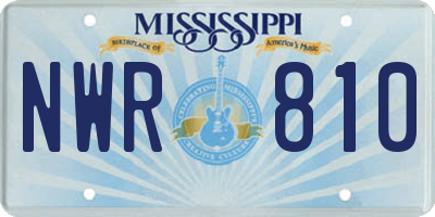 MS license plate NWR810