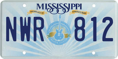 MS license plate NWR812
