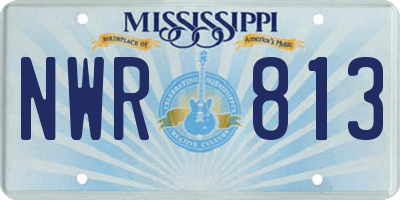 MS license plate NWR813