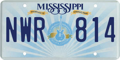MS license plate NWR814