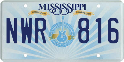 MS license plate NWR816