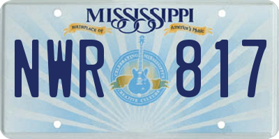 MS license plate NWR817