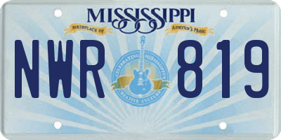 MS license plate NWR819