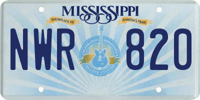 MS license plate NWR820