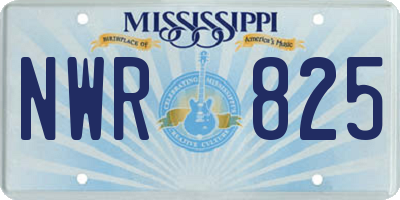 MS license plate NWR825