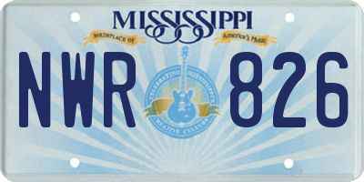 MS license plate NWR826