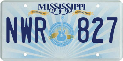 MS license plate NWR827