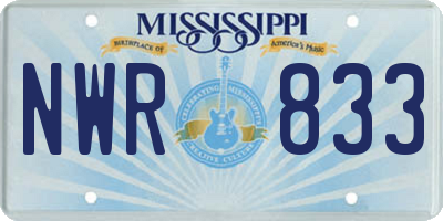 MS license plate NWR833