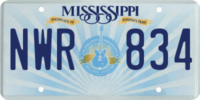 MS license plate NWR834