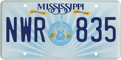MS license plate NWR835