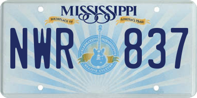 MS license plate NWR837