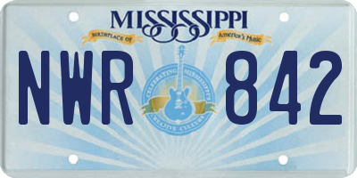 MS license plate NWR842