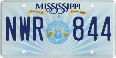MS license plate NWR844