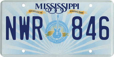 MS license plate NWR846