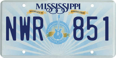 MS license plate NWR851