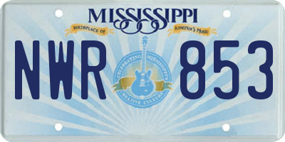 MS license plate NWR853