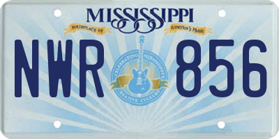 MS license plate NWR856