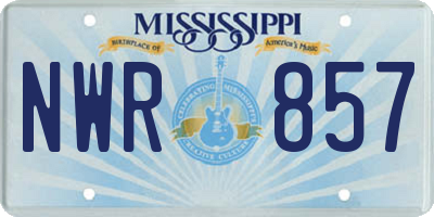 MS license plate NWR857