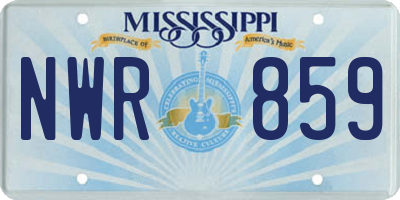 MS license plate NWR859