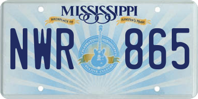 MS license plate NWR865