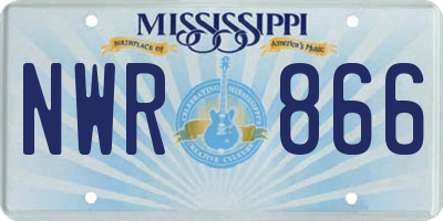 MS license plate NWR866