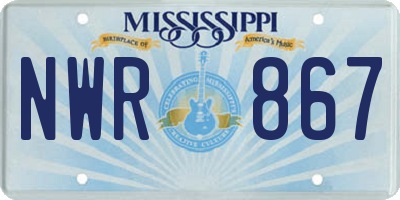 MS license plate NWR867