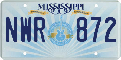 MS license plate NWR872