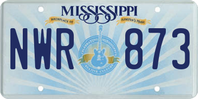 MS license plate NWR873