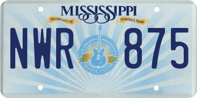 MS license plate NWR875