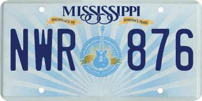 MS license plate NWR876