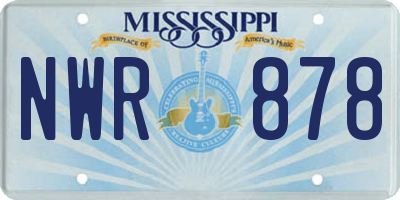 MS license plate NWR878