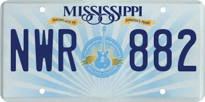 MS license plate NWR882