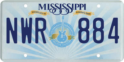 MS license plate NWR884