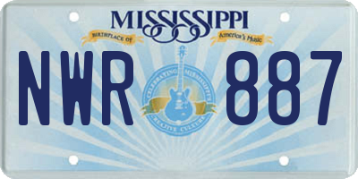 MS license plate NWR887