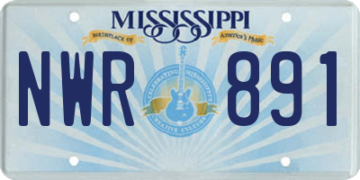 MS license plate NWR891