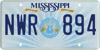 MS license plate NWR894