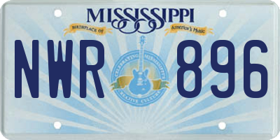 MS license plate NWR896