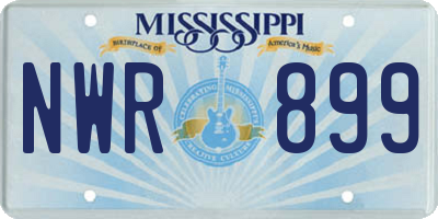 MS license plate NWR899