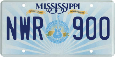MS license plate NWR900